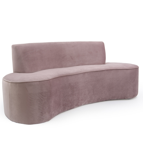 Sofá 3 Lugares Bellus Veludo Rose B-305 - D'rossi