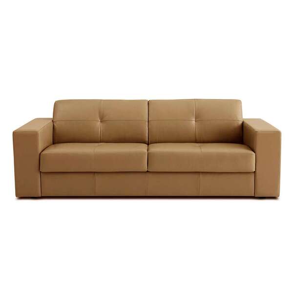 Sofá 3 Lugares Belver Couro La Paz Camel 242 Cm