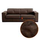 Sofá 3 Lugares Belver Couro La Paz Pinhão 242 Cm