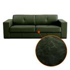 Sofá 3 Lugares Belver Couro La Paz Verde 242 Cm