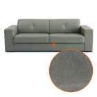 Sofá 3 Lugares Belver Couro Sherwood Griggio 242 Cm