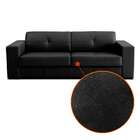 Sofá 3 Lugares Belver Couro Sherwood Preto 208 Cm