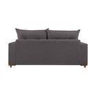 Sofá 3 Lugares Beny 200cm Com Almofadas E Pés De Madeira Marr