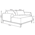 Sofá 3 Lugares Bipartido Com Chaise Lado Direito Base De Made