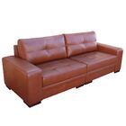 Sofá 3 Lugares Bipartido Sala De Estar 240cm Milano Couro Car