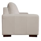 Sofá 3 Lugares Bipartido Sala De Estar Milano 240cm Couro Off