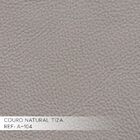 Sofá 3 Lugares Bipartido Sala De Estar Milano 240cm Couro Off