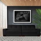 Sofá 3 Lugares Bipartido Sala De Estar Milano 240cm Couro Pre