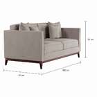 Sofá 3 Lugares Boaz Base De Madeira Linho Cotton Cru.