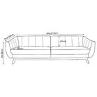 Sofá 3 Lugares Boomer 210cm Pu Sintético Bege G15 - Gran Belo