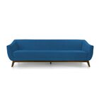 Sofá 3 Lugares Boomer 210cm Veludo Azul G15 - Gran Belo