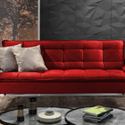 Sofá 3 Lugares Bordô Em Veludo 2,26m Taurus