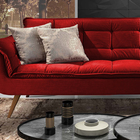 Sofá 3 Lugares Bordô Em Veludo 2,26m Taurus