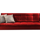 Sofá 3 Lugares Bordô Em Veludo 2,26m Taurus