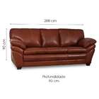 Sofá 3 Lugares Bradley Couro Marrom