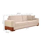 Sofá 3 Lugares Bretanha Linho Creme Ii