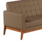 Sofá 3 Lugares Brooks Linho Marrom E Amêndoa 200 Cm