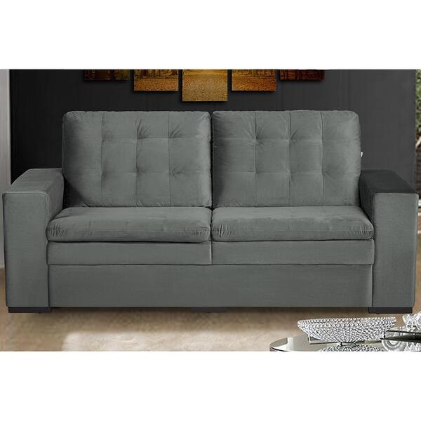 Sofá 3 Lugares Cama Inbox Florença 2,05m Tecido Suede Veluso