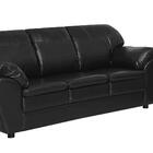 Sofá 3 Lugares Cama Inbox Riade 2,05m Tecido Courino Preto