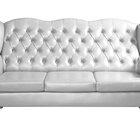 Sofá 3 Lugares Capitonê Vintage Imperador Chesterfield Branco
