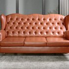 Sofá 3 Lugares Capitonê Vintage Imperador Chesterfield Carame