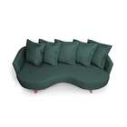 Sofá 3 Lugares Capri Veludo Verde 220 Cm