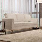 Sofá 3 Lugares Caprice Casa De Pedra Bege/branco