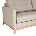 Sofá 3 Lugares Carlo Veludo Bege E Mel 200 Cm