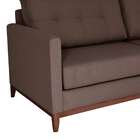 Sofá 3 Lugares Carlo Veludo Marrom E Imbua 220 Cm