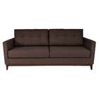 Sofá 3 Lugares Carlo Veludo Marrom E Imbua 220 Cm
