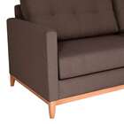 Sofá 3 Lugares Carlo Veludo Marrom E Mel 220 Cm