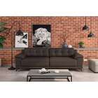 Sofá 3 Lugares Carrara Couro Marrom