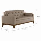 Sofá 3 Lugares Carson City Suede Bege