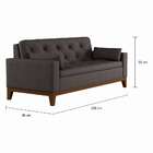 Sofá 3 Lugares Carson City Suede Cinza