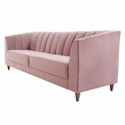 Sofá 3 Lugares Charlô 230cm Veludo Rosê - Gran Belo