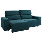 Sofá 3 Lugares Charm Reclinável E Retrátil Azul Infinito - Vi