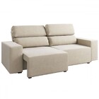 Sofá 3 Lugares Charm Reclinável E Retrátil Nude - Vian