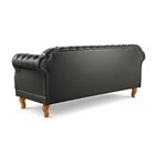 Sofá 3 Lugares Chesterfield Clássico Duque Preto