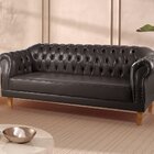 Sofá 3 Lugares Chesterfield Clássico Duque Preto