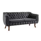 Sofá 3 Lugares Chesterfield Courissimo Chumbo