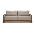 Sofá 3 Lugares Cinza em Toque de Linho 2,10m Atena Plus