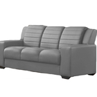 Sofá 3 Lugares Cinza Em Veludo 1,92m Siza