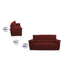 Sofá 3 Lugares Clássico Cama Inbox 2,00m Tecido Suede Vermelho