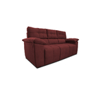 Sofá 3 Lugares Clássico Cama Inbox 2,00m Tecido Suede Vermelho