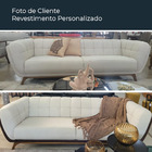 Sofá 3 Lugares Coin Living 240cm Linho Cinza Claro - Sallar H