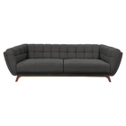 Sofá 3 Lugares Coin Living 240cm Linho Cinza - Sallar Home