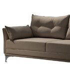 Sofá 3 Lugares Com 2 Almofadas M97 Espresso Móveis Suede Marr