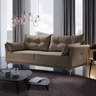 Sofá 3 Lugares Com 2 Almofadas M97 Espresso Móveis Suede Marr