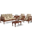 Sofá 3 Lugares Com 2 Poltronas Mesa De Centro E Mesa De Canto