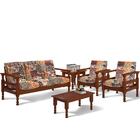 Sofá 3 Lugares Com 2 Poltronas Mesa De Centro E Mesa De Canto